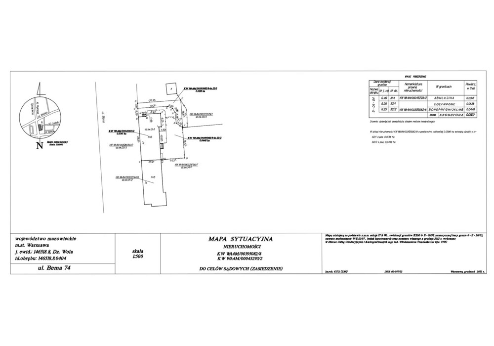 mapa do celów sądowych